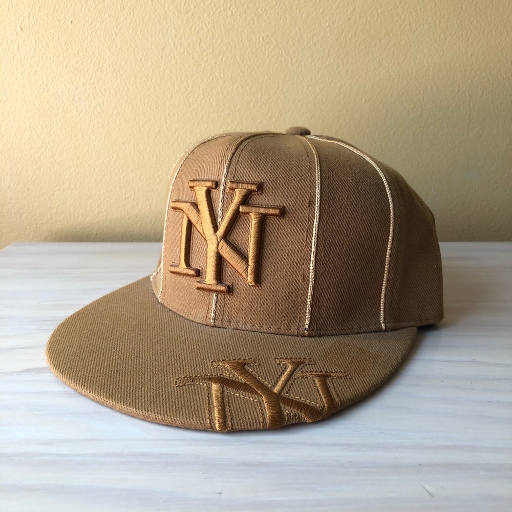 KBETHOS Gold NY New York Embroidered Hip Hop Hat - Picture 1 of 16